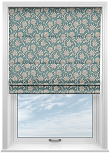 Carlina, Teal - Roman Blind